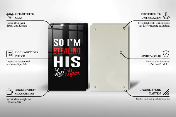 Tábua para cozinha Inscrição, frase, padrão