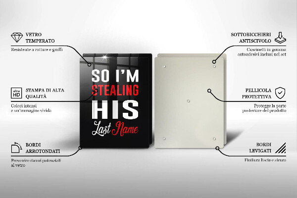 Tábua para cozinha Inscrição, frase, padrão