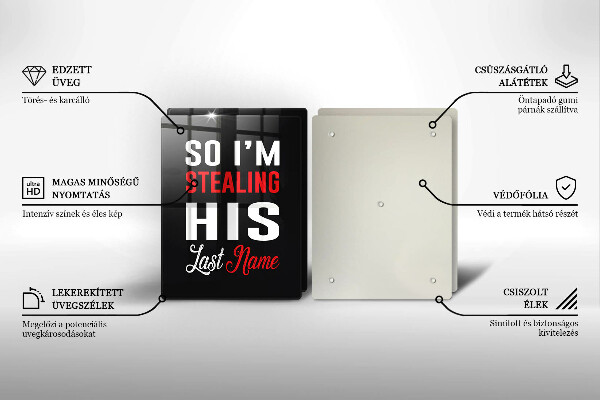 Tábua para cozinha Inscrição, frase, padrão