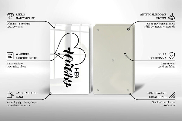 Tábua de cortar alimentos Inscrição, frase, padrão