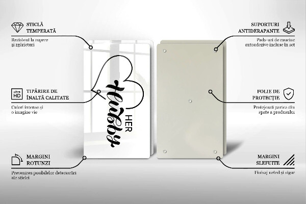 Tábua de cortar alimentos Inscrição, frase, padrão