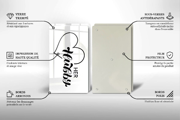 Tábua de cortar alimentos Inscrição, frase, padrão