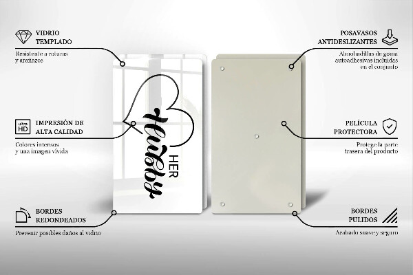 Tábua de cortar alimentos Inscrição, frase, padrão