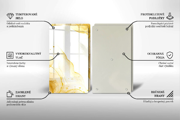 Tábua para corte Abstração dourada