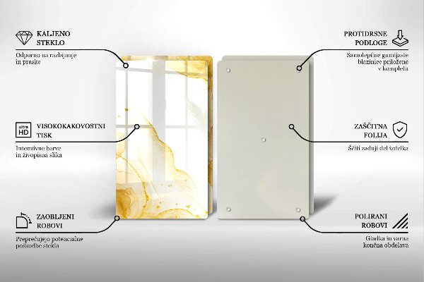 Tábua para corte Abstração dourada