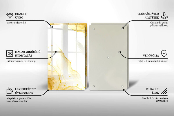Tábua para corte Abstração dourada