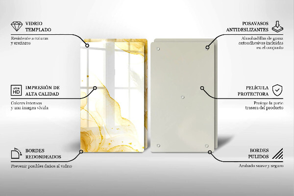 Tábua para corte Abstração dourada