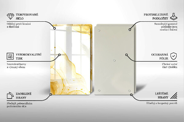 Tábua para corte Abstração dourada