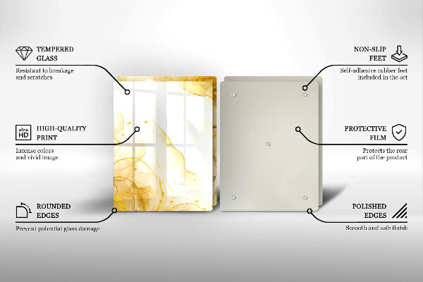 Tábua para corte Abstração dourada