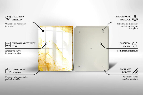 Tábua para corte Abstração dourada