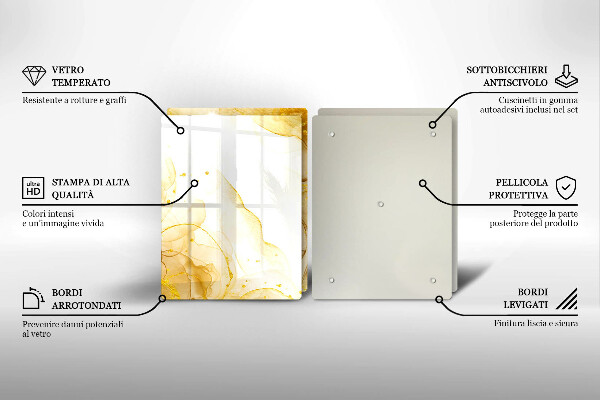 Tábua para corte Abstração dourada