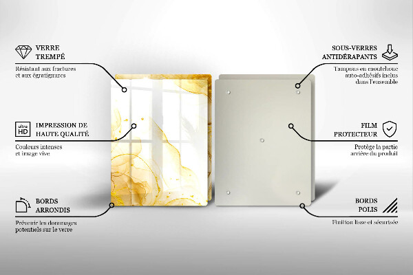 Tábua para corte Abstração dourada