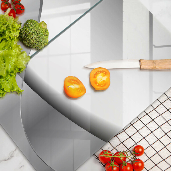 Tábua de corte de vidro Design de linhas abstratas