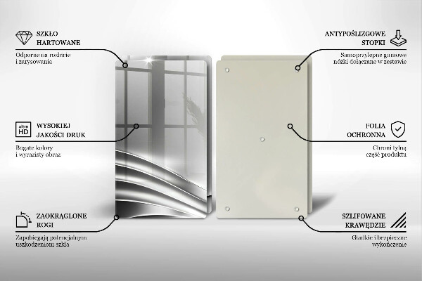 Tábua de corte de vidro Estrutura metálica