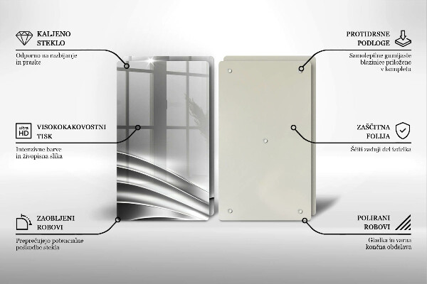 Tábua de corte de vidro Estrutura metálica