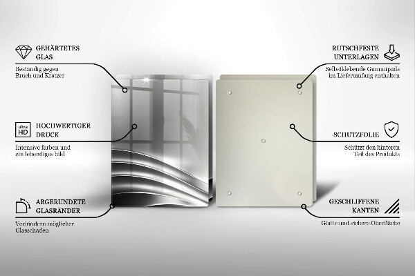 Tábua de corte de vidro Estrutura metálica