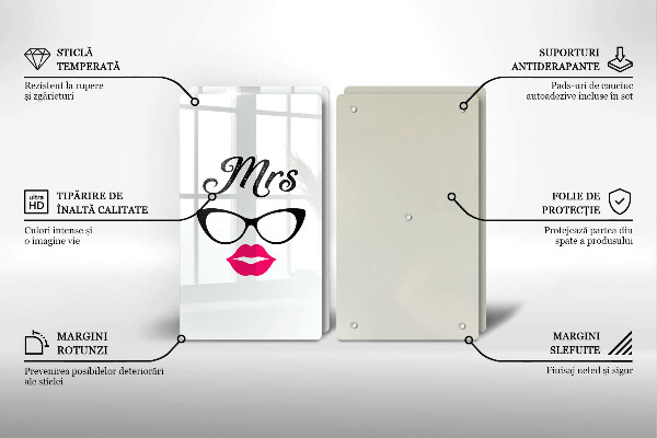 Tábua de corte Sra. Sr. - Inscrição, frase