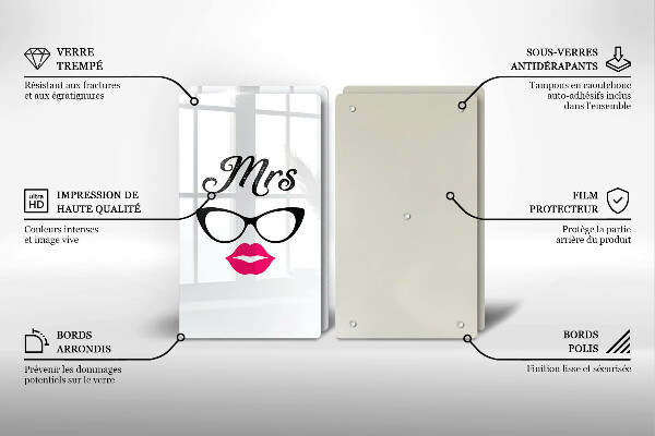 Tábua de corte Sra. Sr. - Inscrição, frase