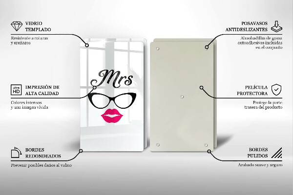 Tábua de corte Sra. Sr. - Inscrição, frase