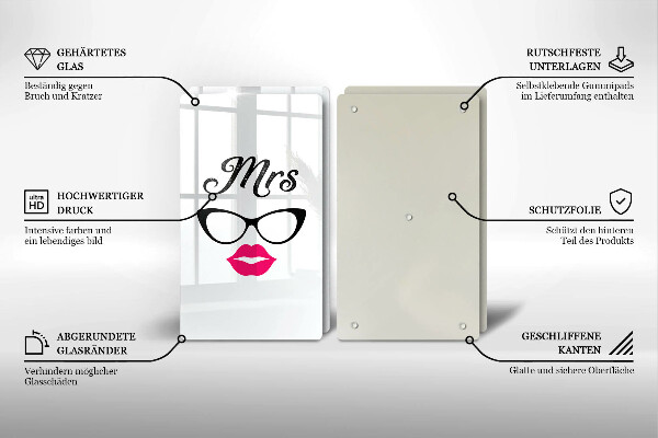 Tábua de corte Sra. Sr. - Inscrição, frase