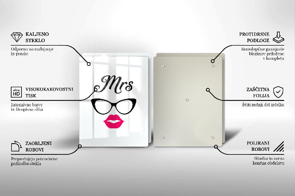 Tábua de corte Sra. Sr. - Inscrição, frase