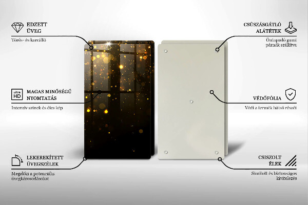 Tábua para cozinha Glitter dourado