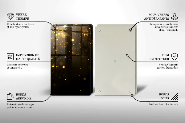 Tábua para cozinha Glitter dourado