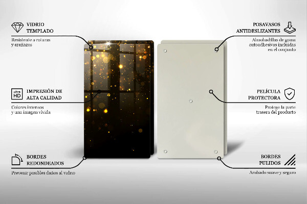 Tábua para cozinha Glitter dourado