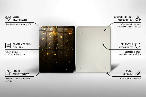 Tábua para cozinha Glitter dourado