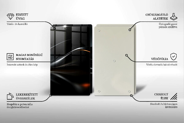 Tábua de vidro Design 3D abstrato