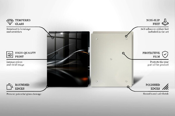 Tábua de vidro Design 3D abstrato