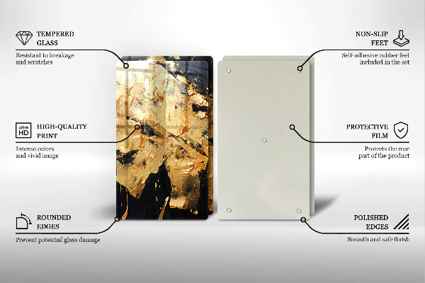 Tábua de vidro Textura de tinta elegante