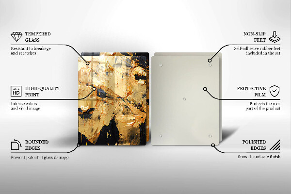 Tábua de vidro Textura de tinta elegante