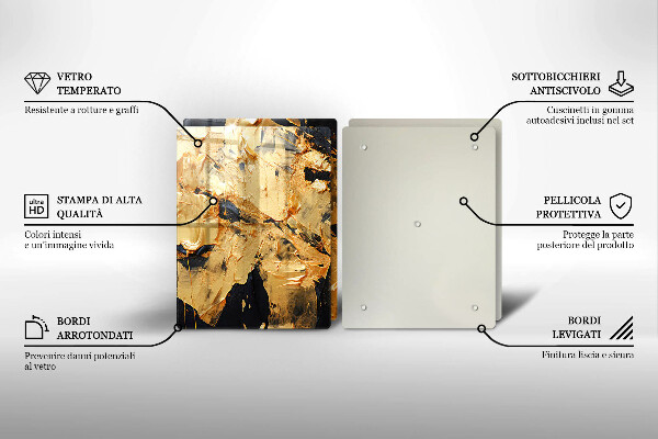 Tábua de vidro Textura de tinta elegante