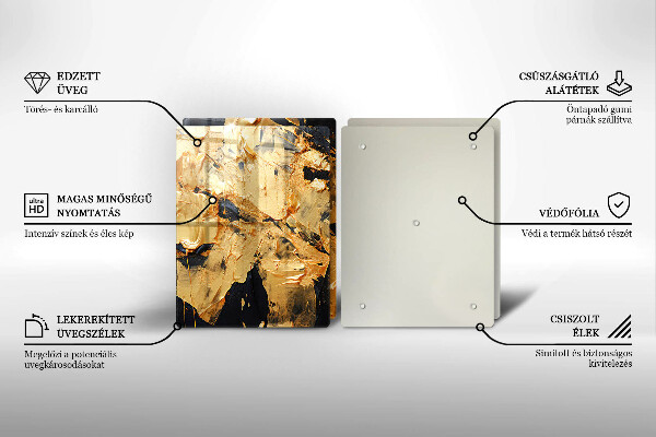 Tábua de vidro Textura de tinta elegante