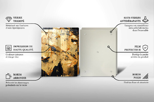 Tábua de vidro Textura de tinta elegante