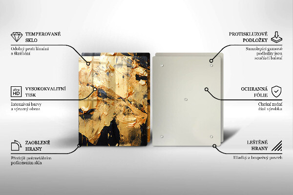 Tábua de vidro Textura de tinta elegante