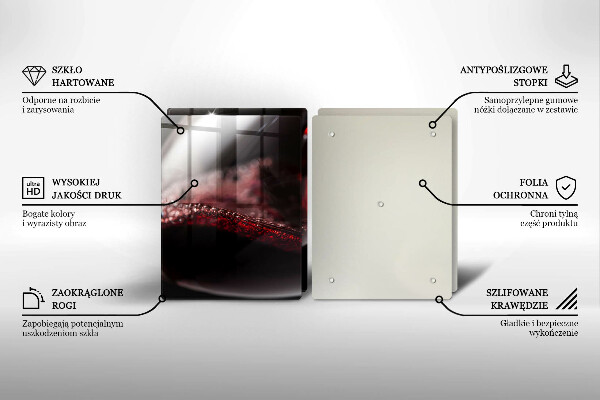 Tábua para cozinha Um copo de vinho tinto