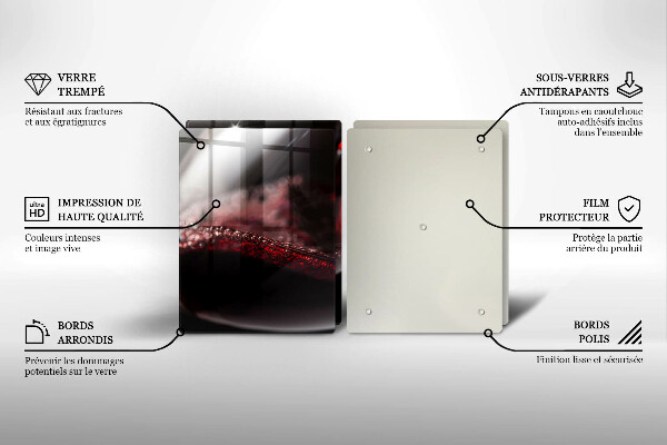 Tábua para cozinha Um copo de vinho tinto