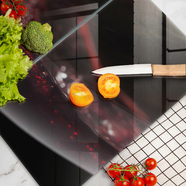 Tábua para cozinha Um copo de vinho tinto