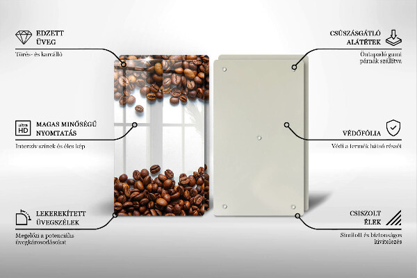 Tábua de cortar alimentos Grãos de café