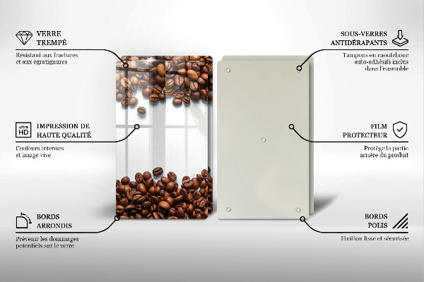 Tábua de cortar alimentos Grãos de café