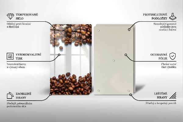 Tábua de cortar alimentos Grãos de café