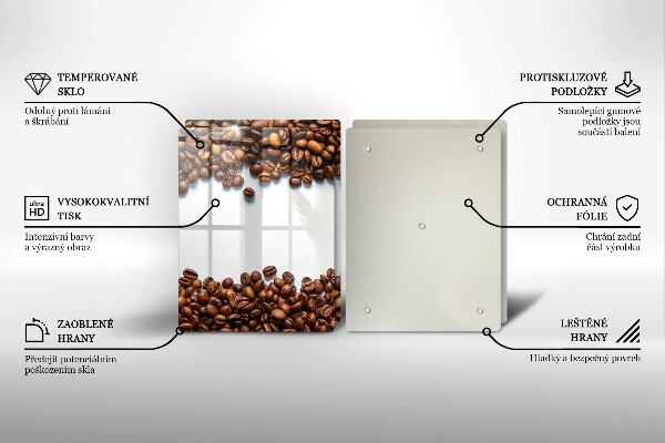 Tábua de cortar alimentos Grãos de café