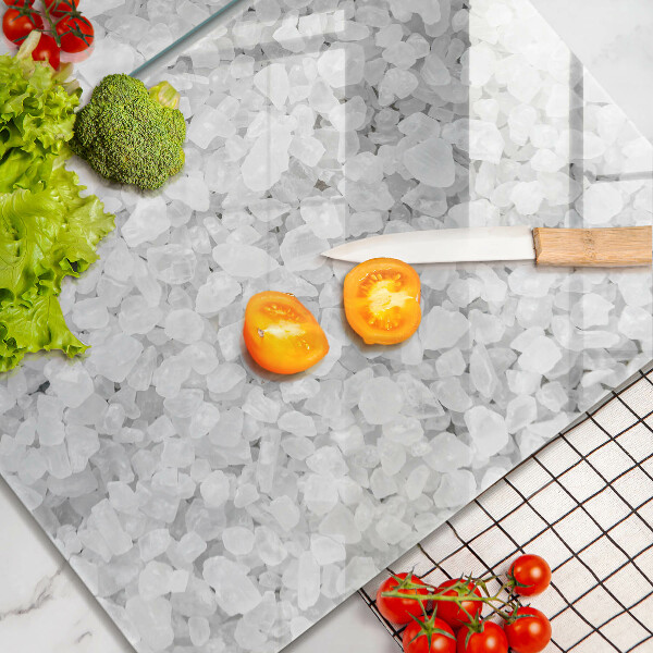 Tábua de cortar de vidro Cristais de sal