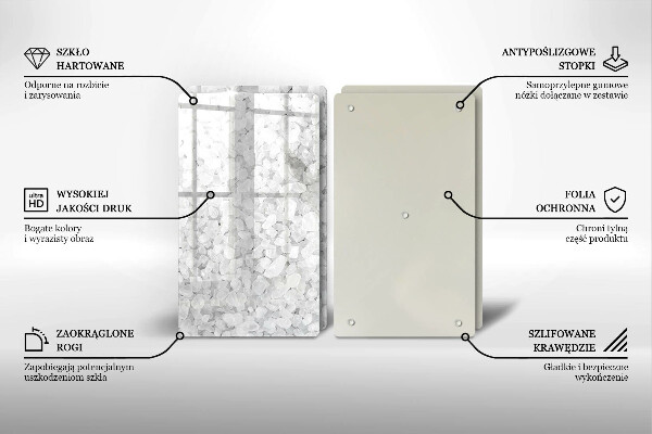 Tábua de cortar de vidro Cristais de sal