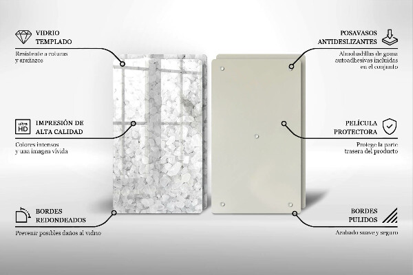 Tábua de cortar de vidro Cristais de sal