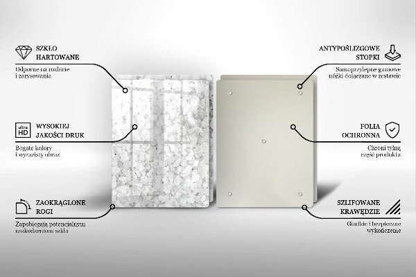 Tábua de cortar de vidro Cristais de sal