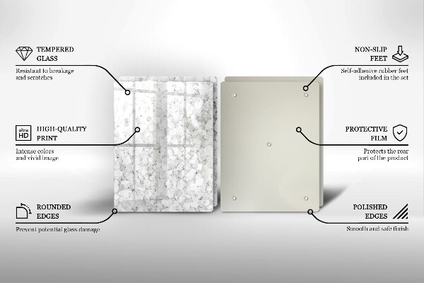 Tábua de cortar de vidro Cristais de sal