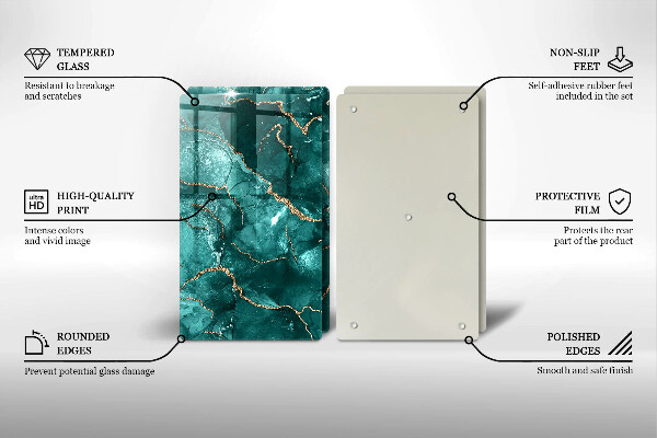 Tábua para cozinha Mármore azul